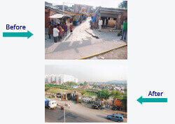 Before and After Development of Mankhurd site