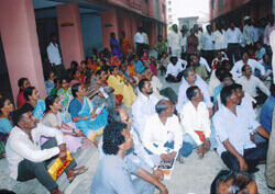 Pre Lottery Meeting of Beneficiaries of Slum Dwellers